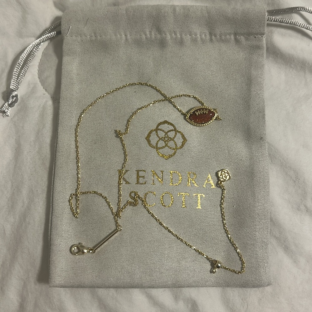 Kendra Scott Gold Football Pendant Necklace